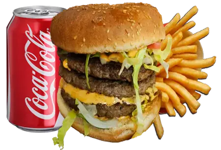 XXL TRIPLE Cheese Burger Menü bestellen Wuppertal